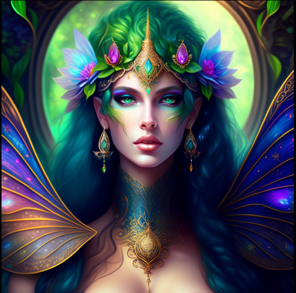 Sylendria, radiant goddess of creation and mother of the Fae